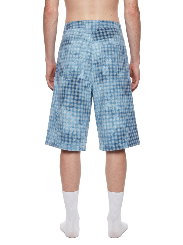 Unisex Vintage Wash Plaid Shorts