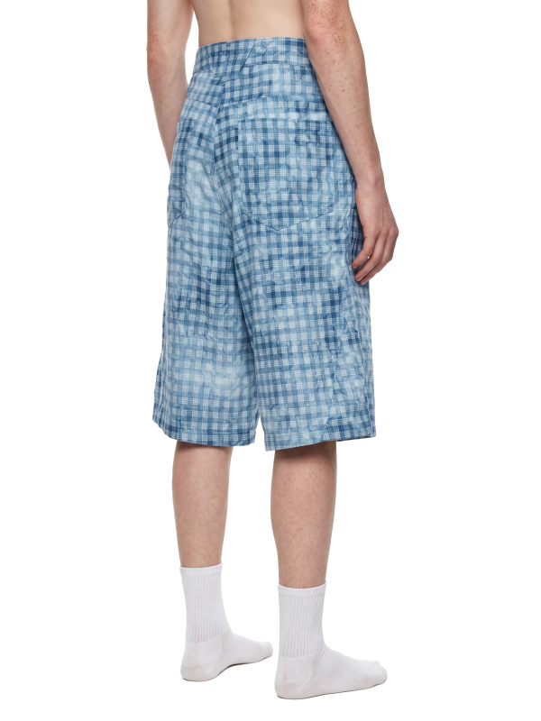 Unisex Vintage Wash Plaid Shorts