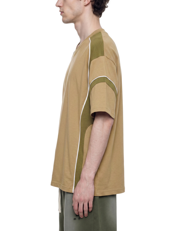 Unisex Color Block V-Neck T-Shirt