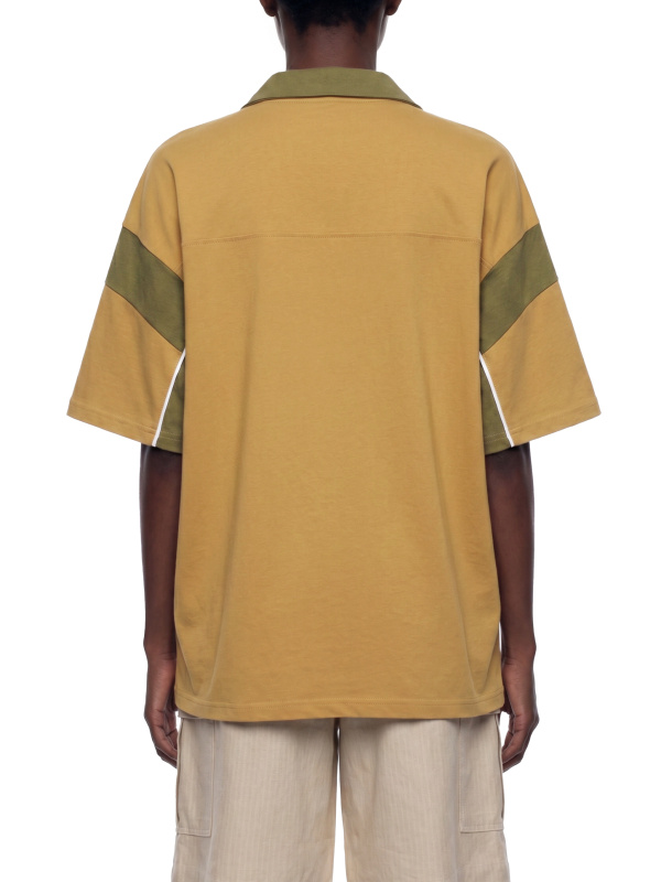 Unisex Boxy Color Block Polo Shirt