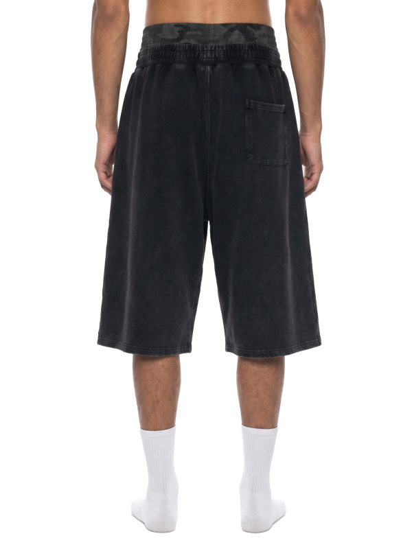 Unisex Vintage Wash Distressed Wide Leg Shorts