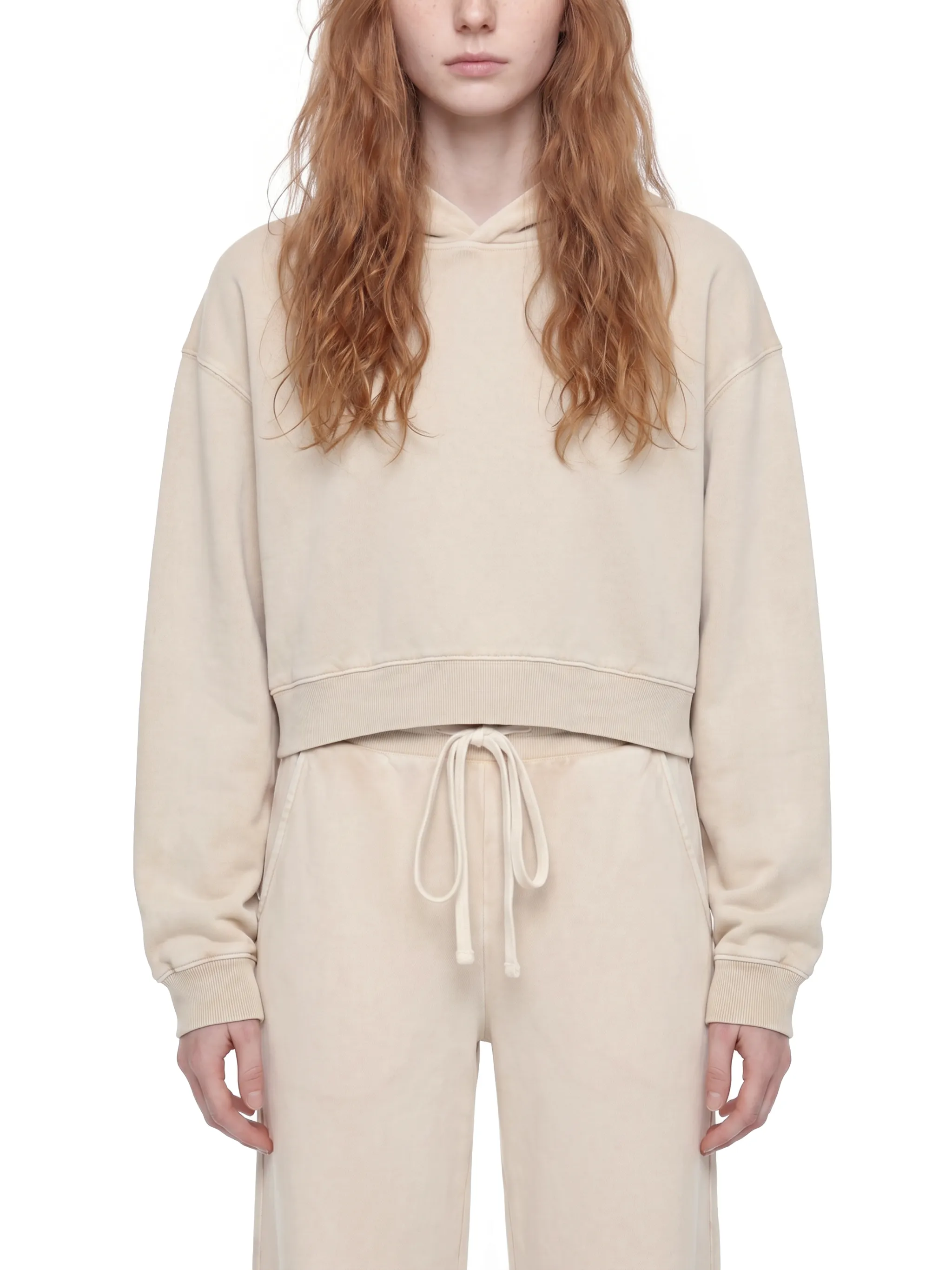 Women’s Mineral Washed Crop Hoodie
