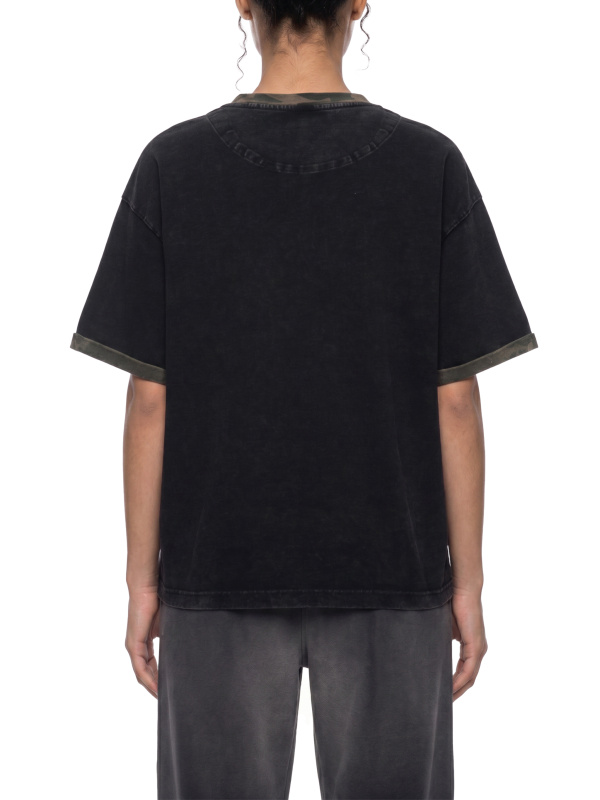 Unisex Mineral Washed Boxy Panel T-Shirt