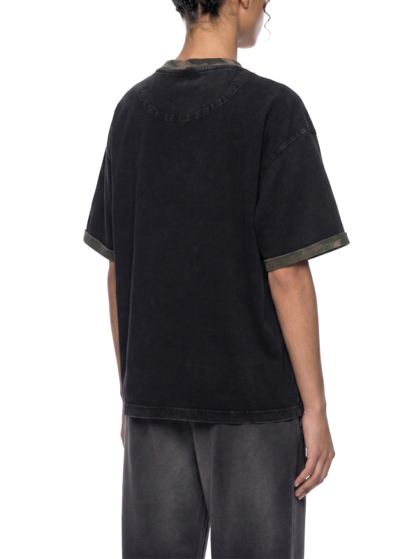 Unisex Mineral Washed Boxy Panel T-Shirt