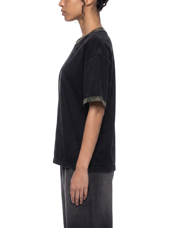 Unisex Mineral Washed Boxy Panel T-Shirt