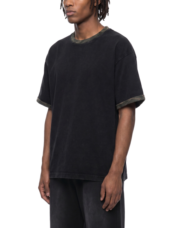 Unisex Mineral Washed Boxy Panel T-Shirt
