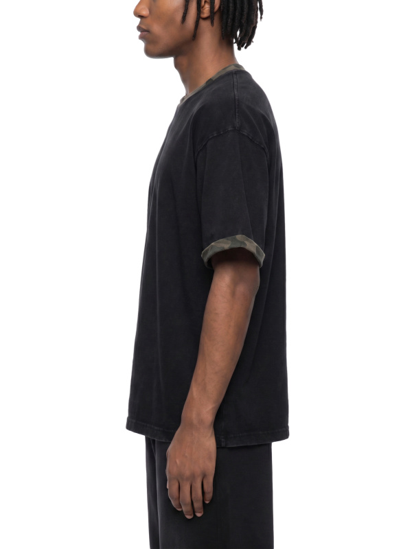 Unisex Mineral Washed Boxy Panel T-Shirt