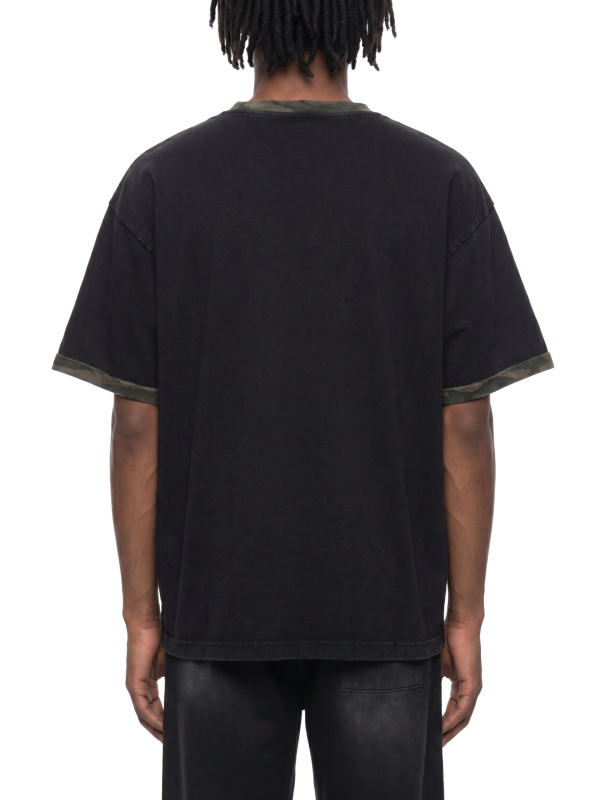 Unisex Mineral Washed Boxy Panel T-Shirt
