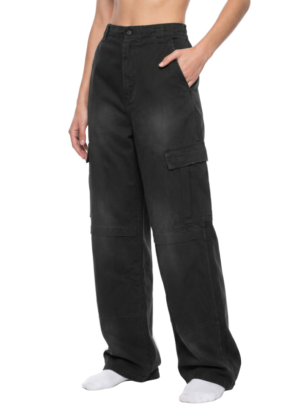 Unisex Sunfade Washed Fleece Cargo Pants