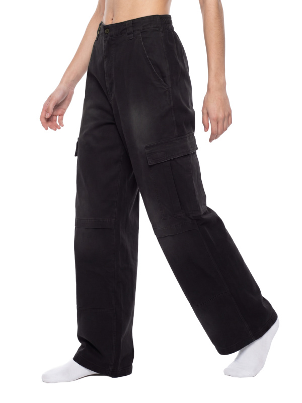 Unisex Sunfade Washed Fleece Cargo Pants