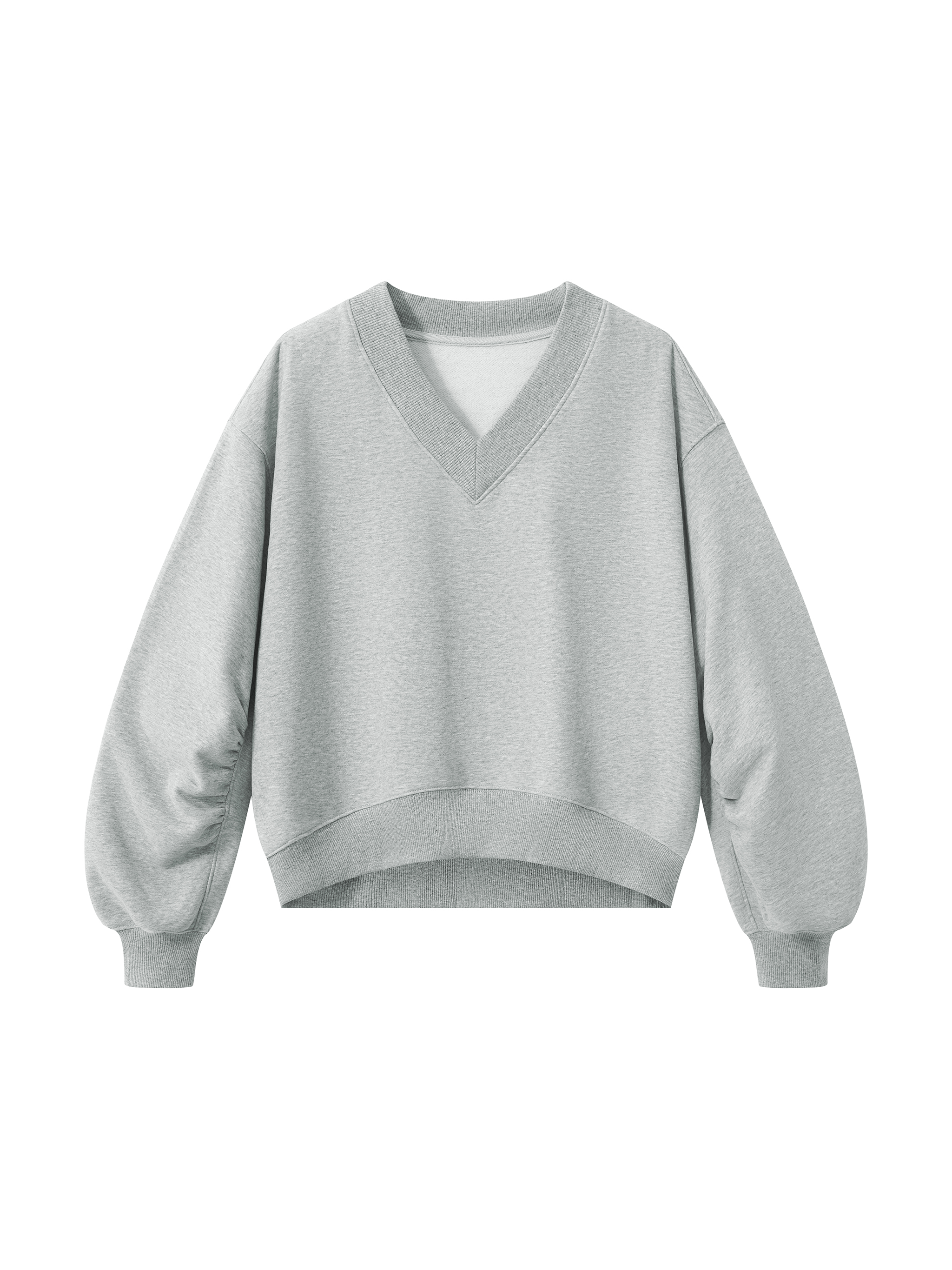 トップス WOLVERS Women's Crop V-Neck Sweatshirt #WB0067 | TAPSTITCH