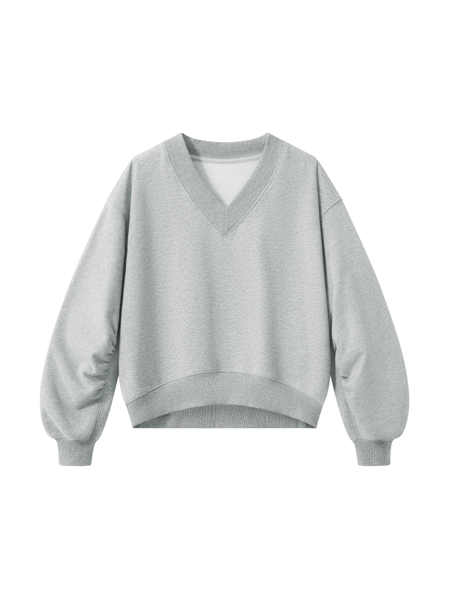 Women’s Crop V-Neck Sweatshirt