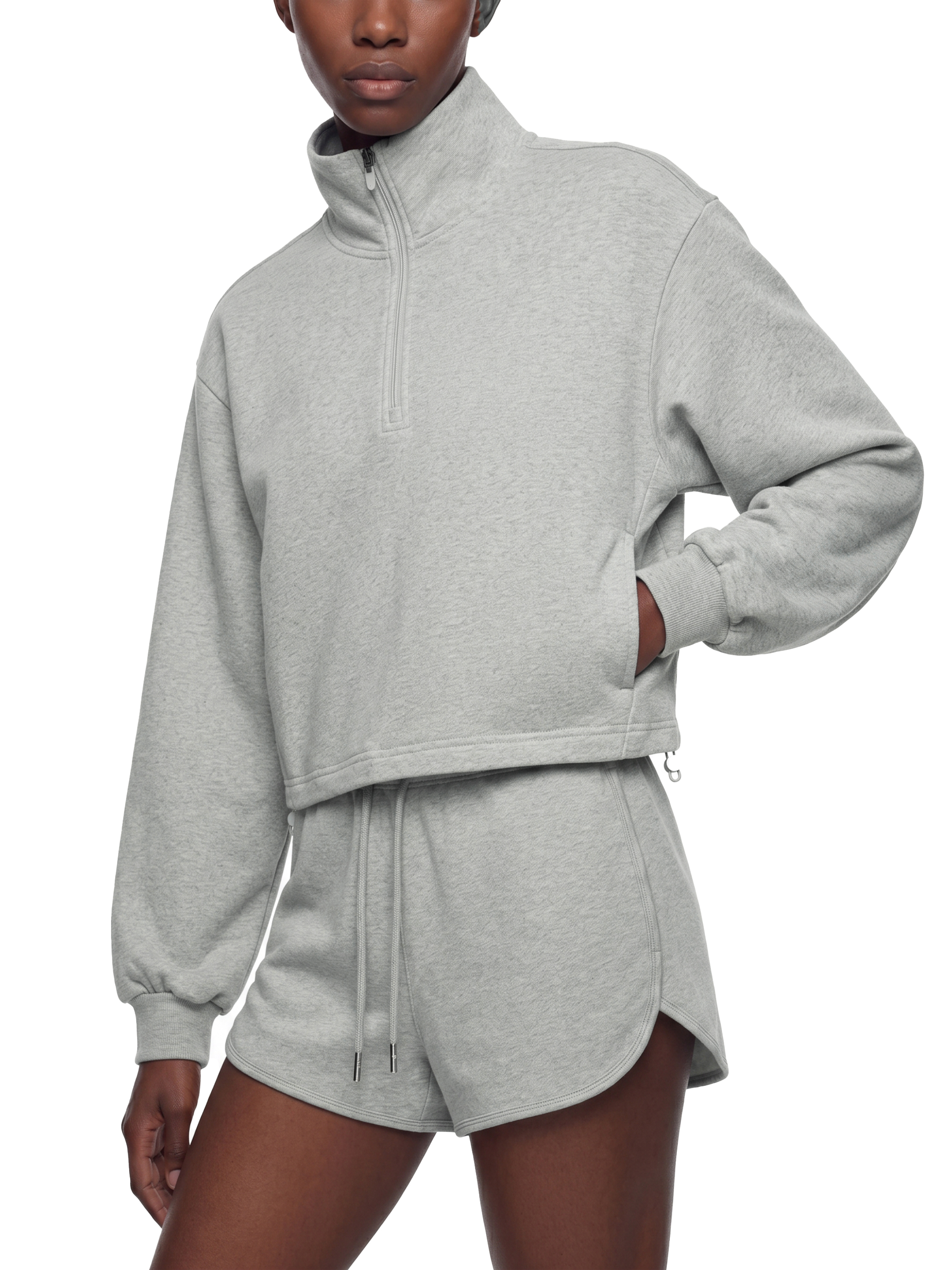 Women's Mock-Neck Quarter-Zip Sweatshirt #WT0187 | TAPSTITCH