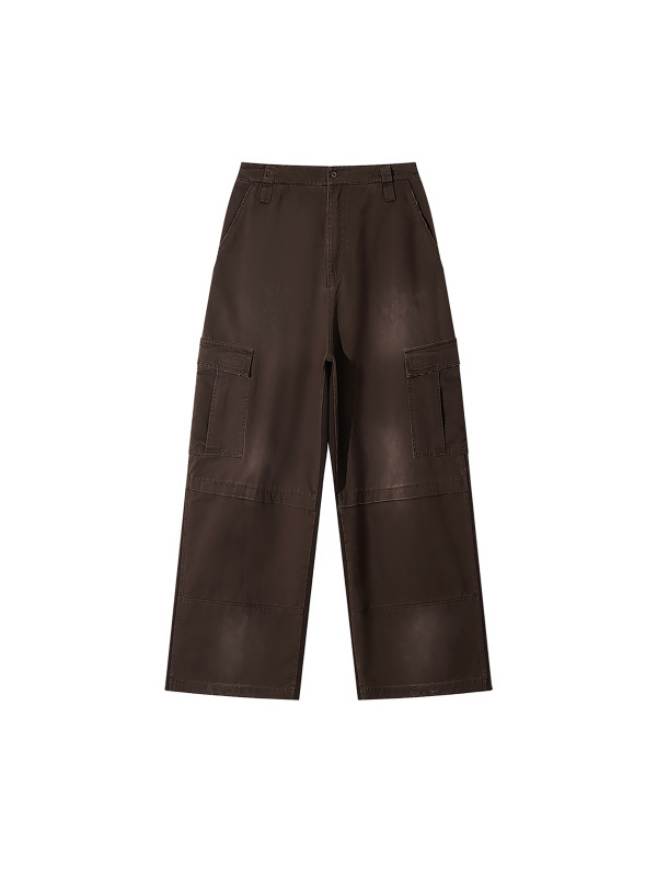 Unisex Sunfade Washed Fleece Cargo Pants