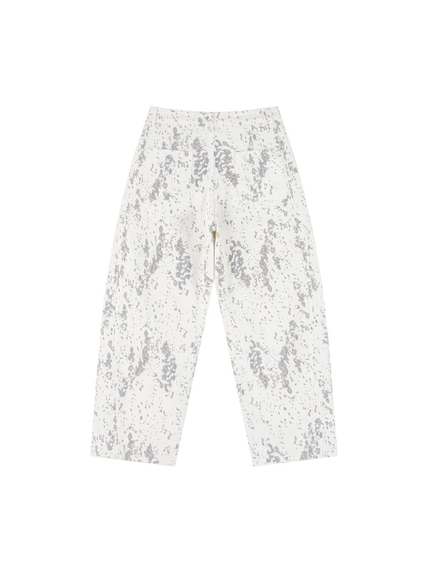 Women's Splatter Barrel Leg Jeans