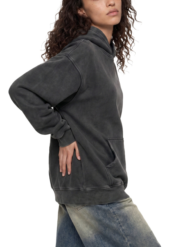 Snow Wash Fleece Oversize Hoodie
