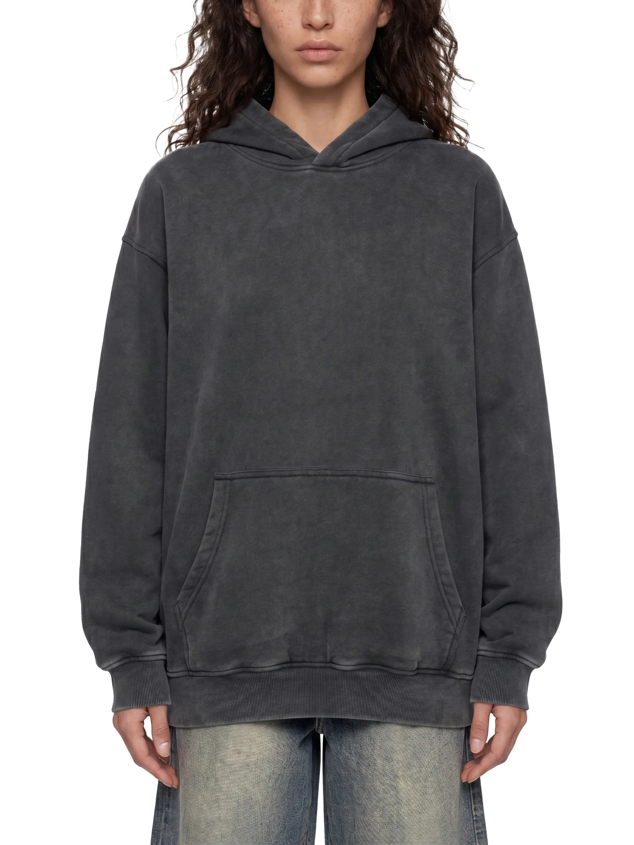 Snow Wash Fleece Oversize Hoodie