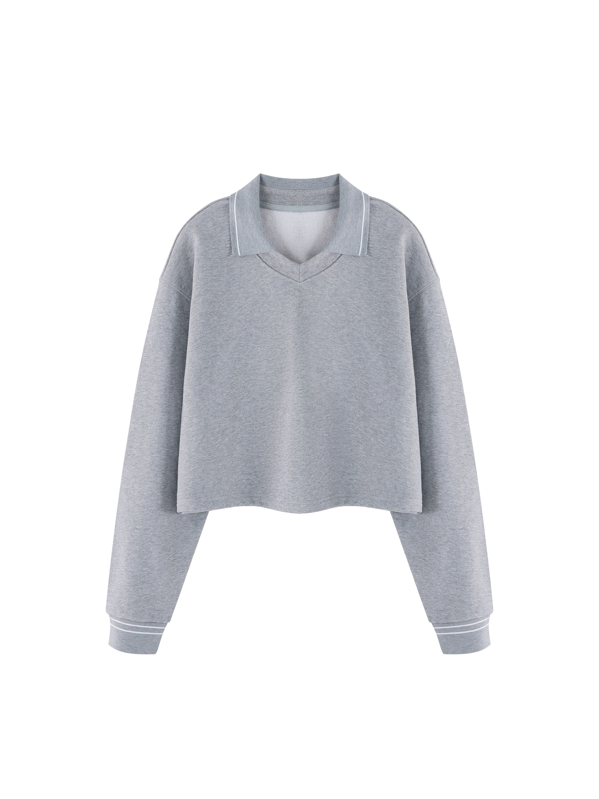 Women's Crop Collared Sweatshirt #WT0212 | TAPSTITCH