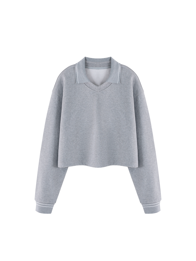 Women’s Crop Collared Sweatshirt