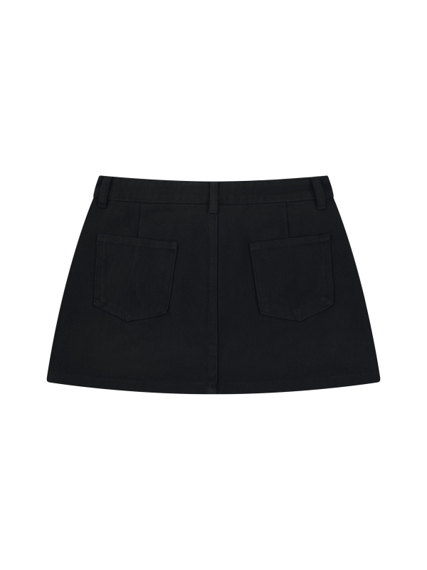 Women's Studded Denim Mini Skirt