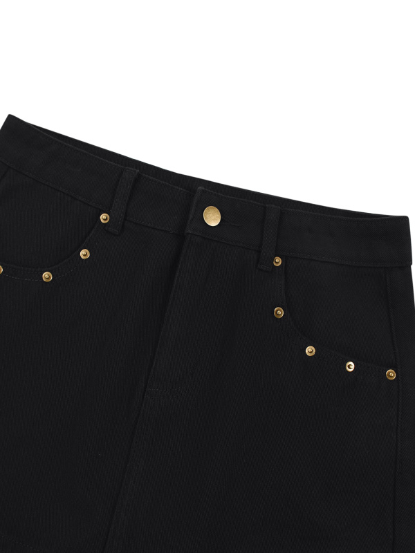 Women's Studded Denim Mini Skirt