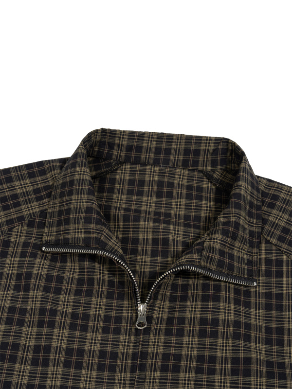 Unisex Plaid Full-Zip Track Jacket