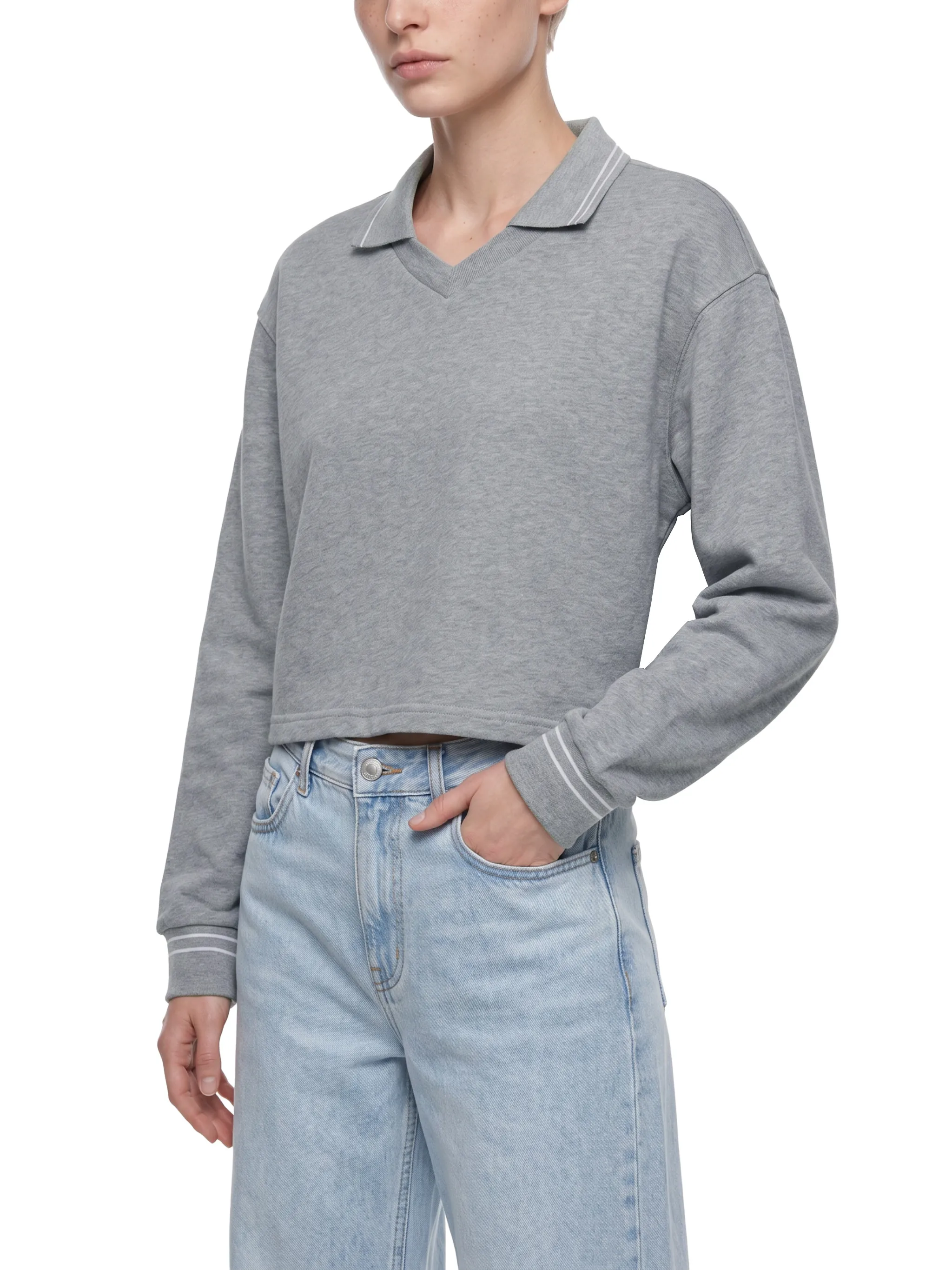 Women’s Crop Collared Sweatshirt