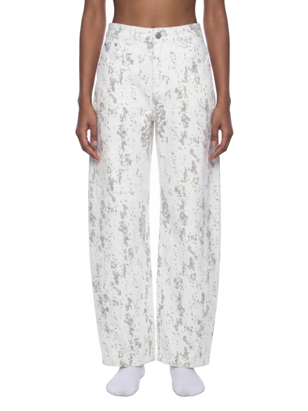Women's Splatter Barrel Leg Jeans