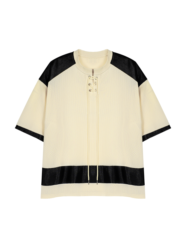 Unisex Raglan Sleeve Mesh Boxy T-Shirt