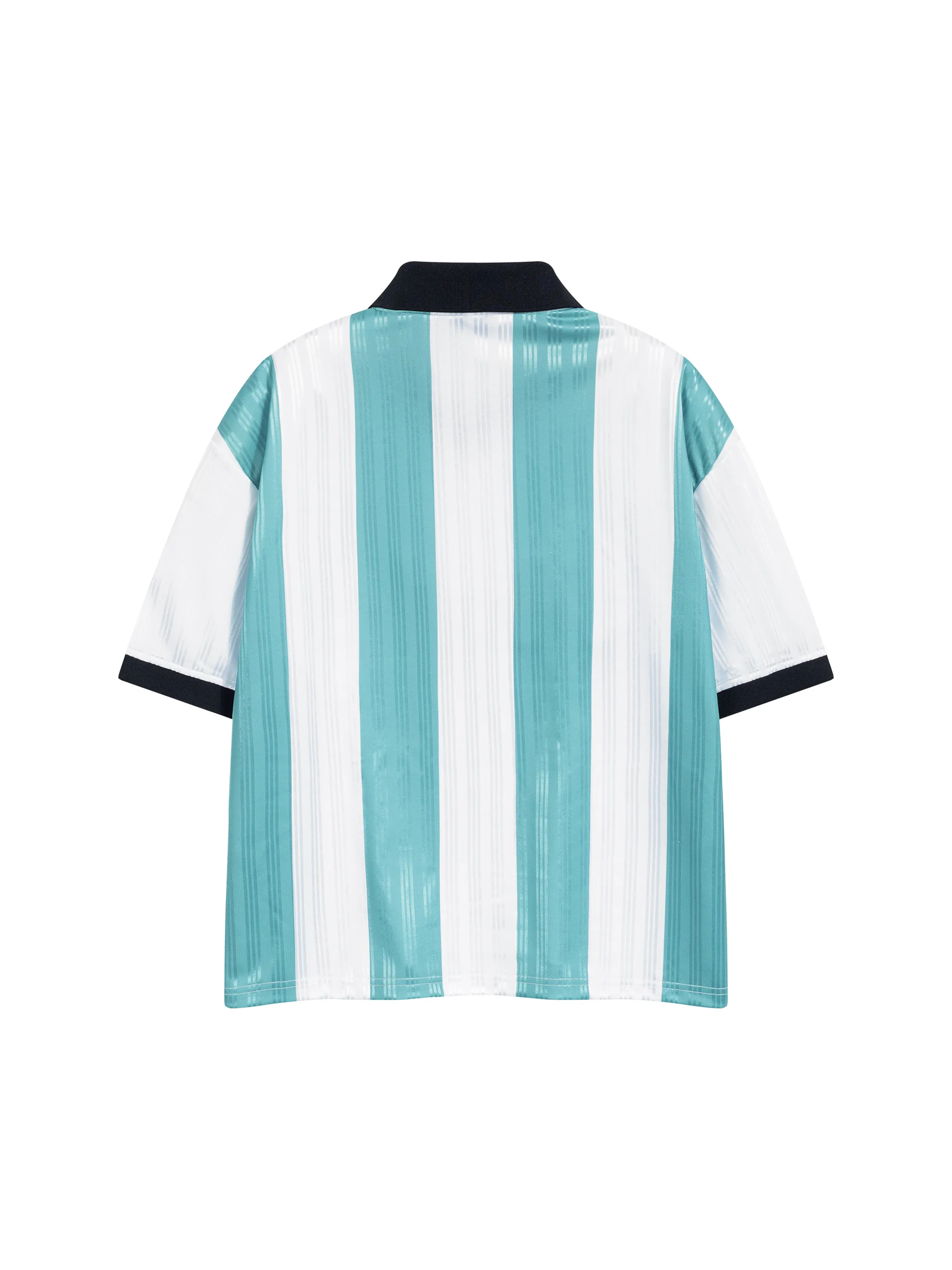 Unisex Boxy Striped Collared Soccer Jersey