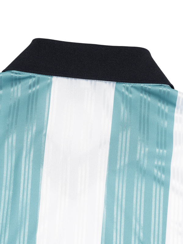 Unisex Boxy Striped Collared Soccer Jersey
