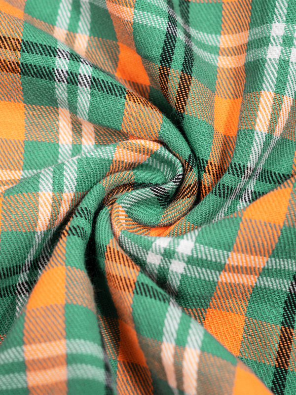 Unisex Oversized Plaid Color Block Shirt