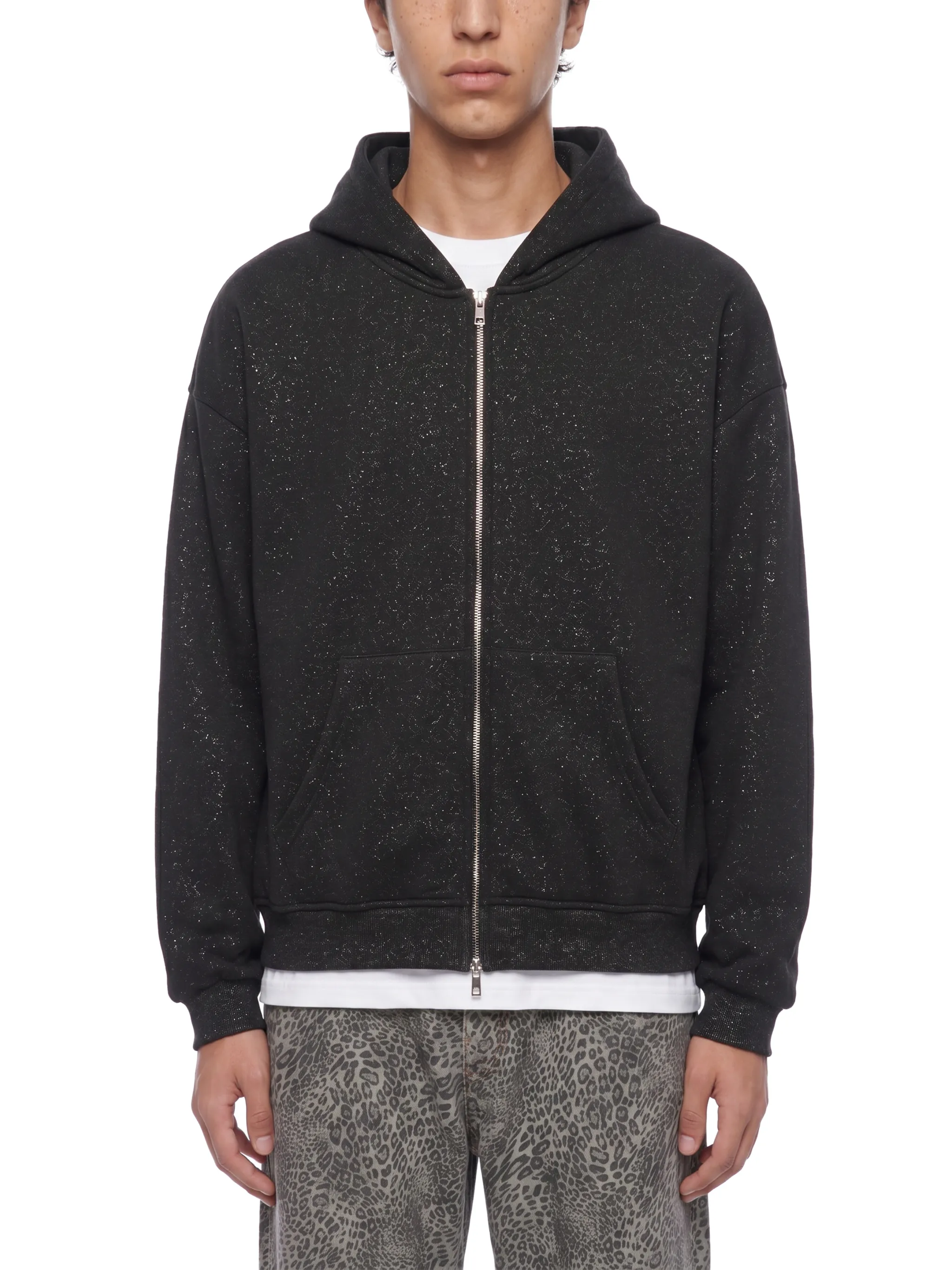 Unisex Sparkles Full Zip Boxy Hoodie