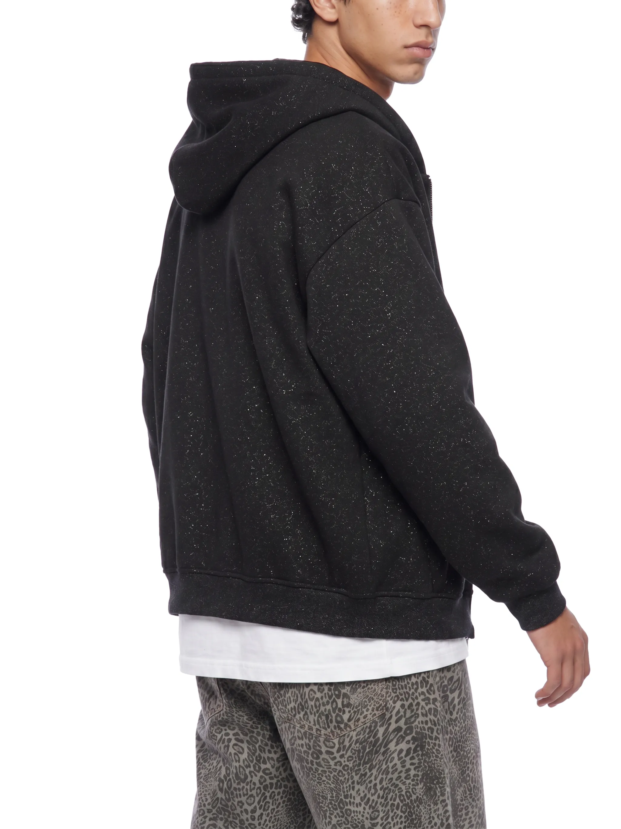 Unisex Sparkles Full Zip Boxy Hoodie