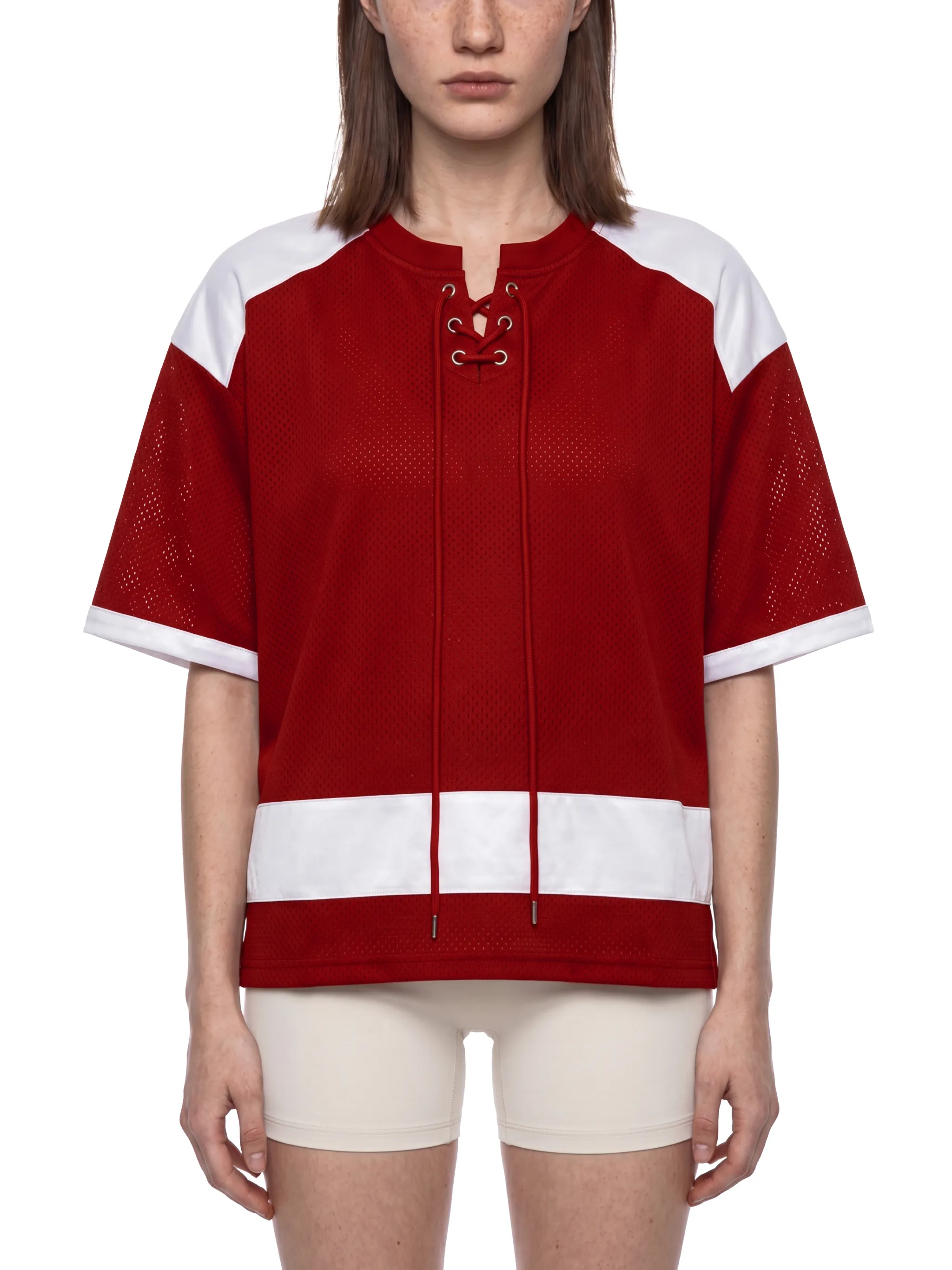 Unisex Raglan Sleeve Mesh Boxy T-Shirt