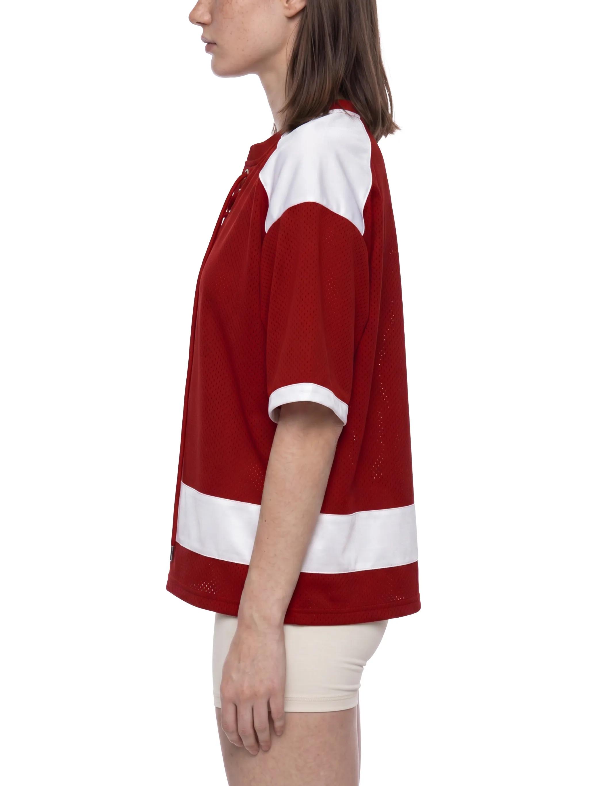 Unisex Raglan Sleeve Mesh Boxy T-Shirt