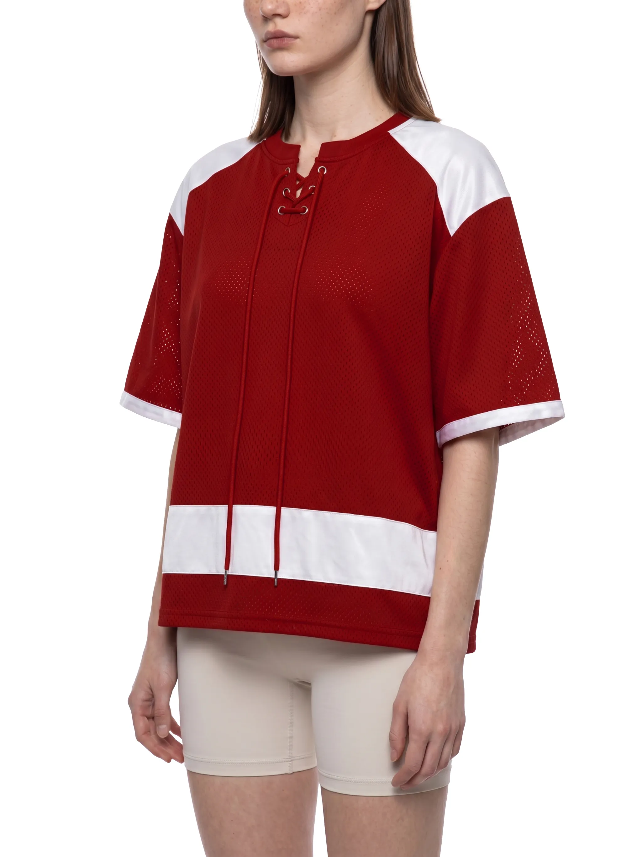 Unisex Raglan Sleeve Mesh Boxy T-Shirt