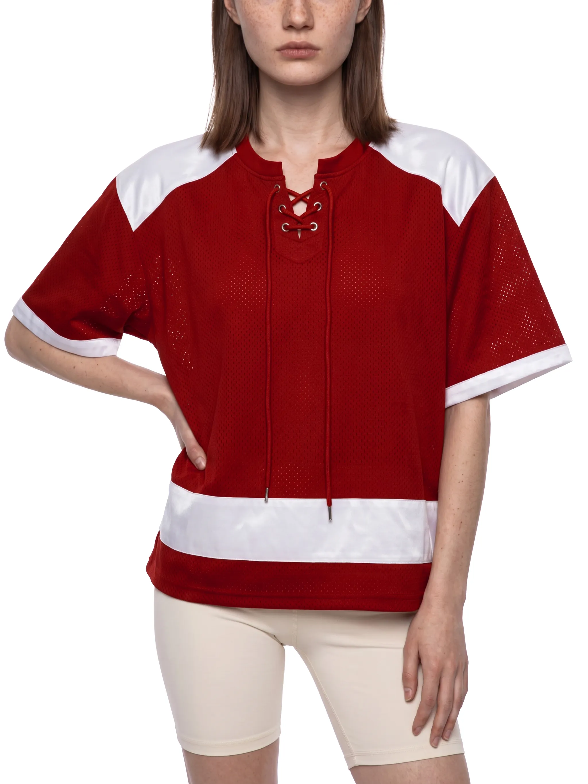 Unisex Raglan Sleeve Mesh Boxy T-Shirt