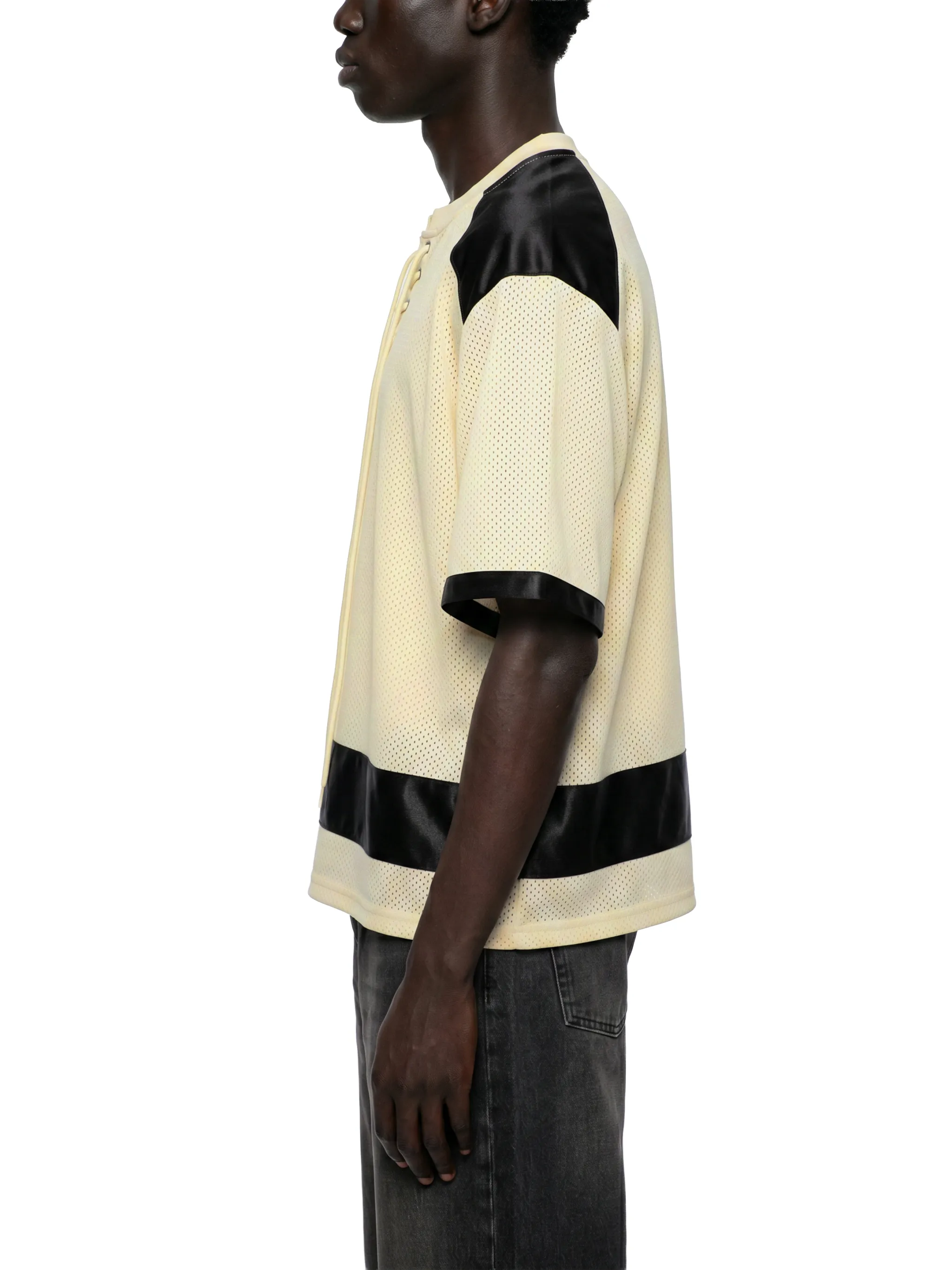 Unisex Raglan Sleeve Mesh Boxy T-Shirt
