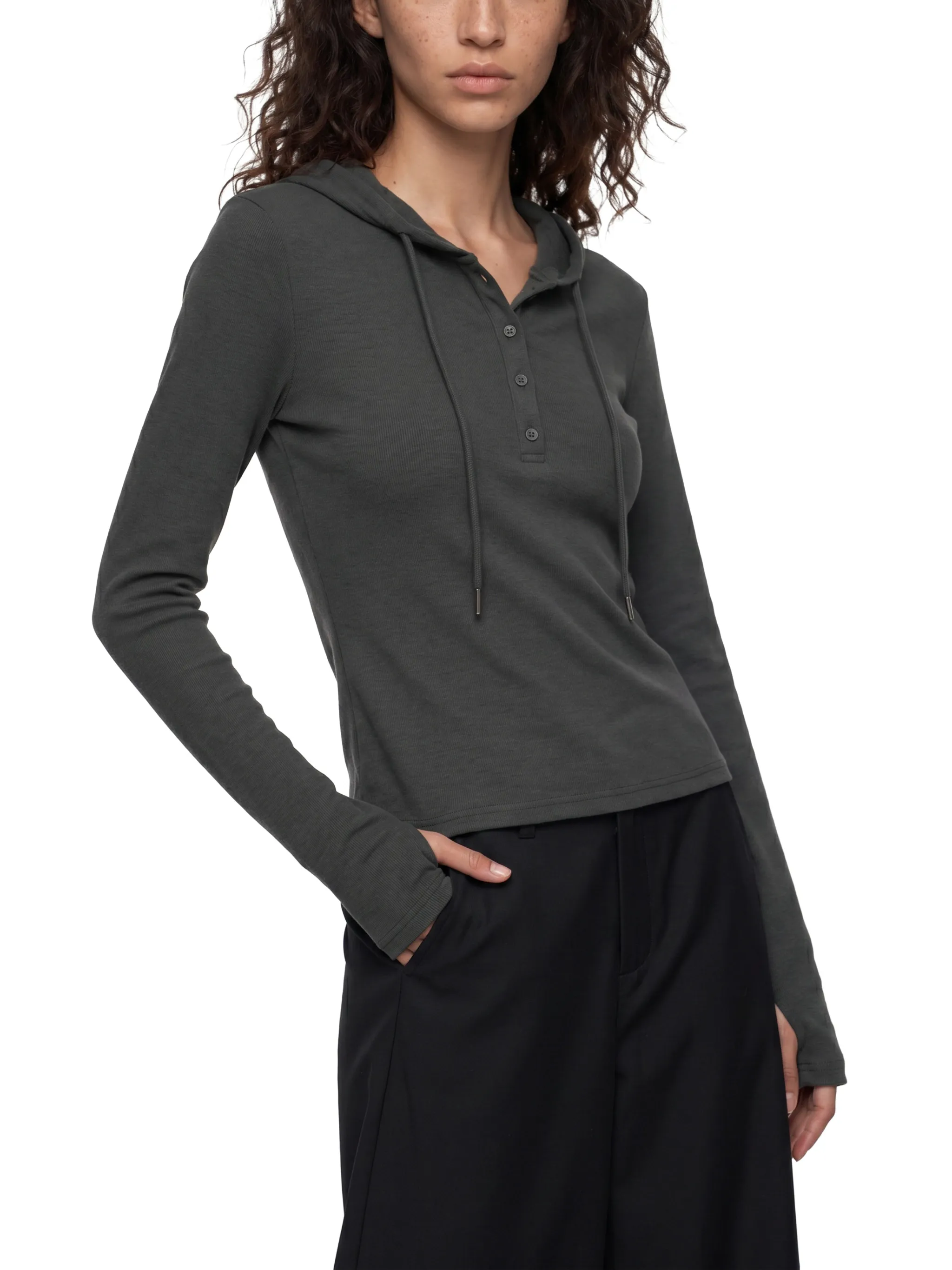 Women’s Slim Half-Button T-Shirt