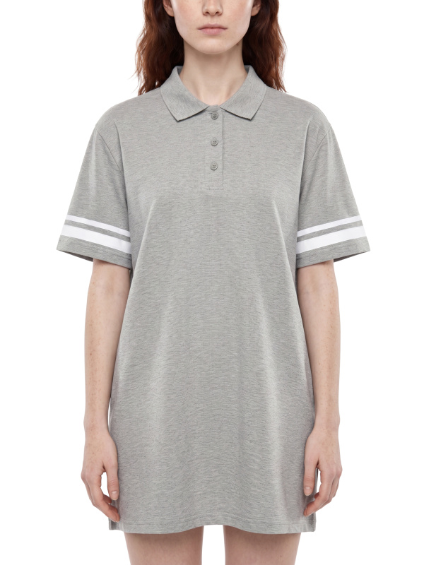 Women's Striped Color Block Polo Dress