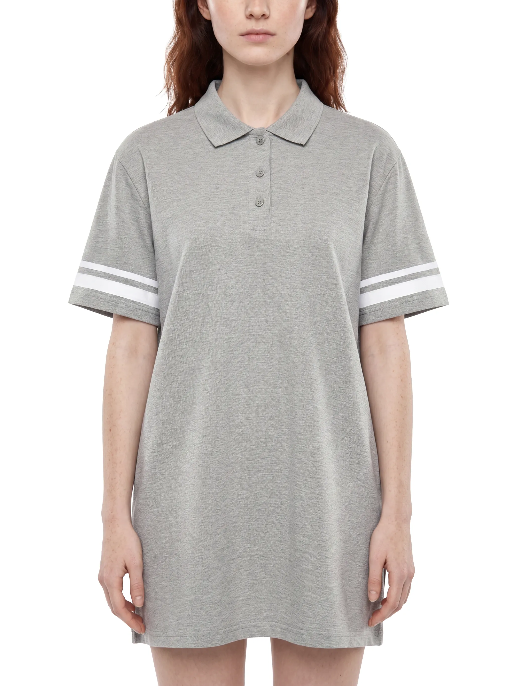 Women's Striped Color Block Polo Dress