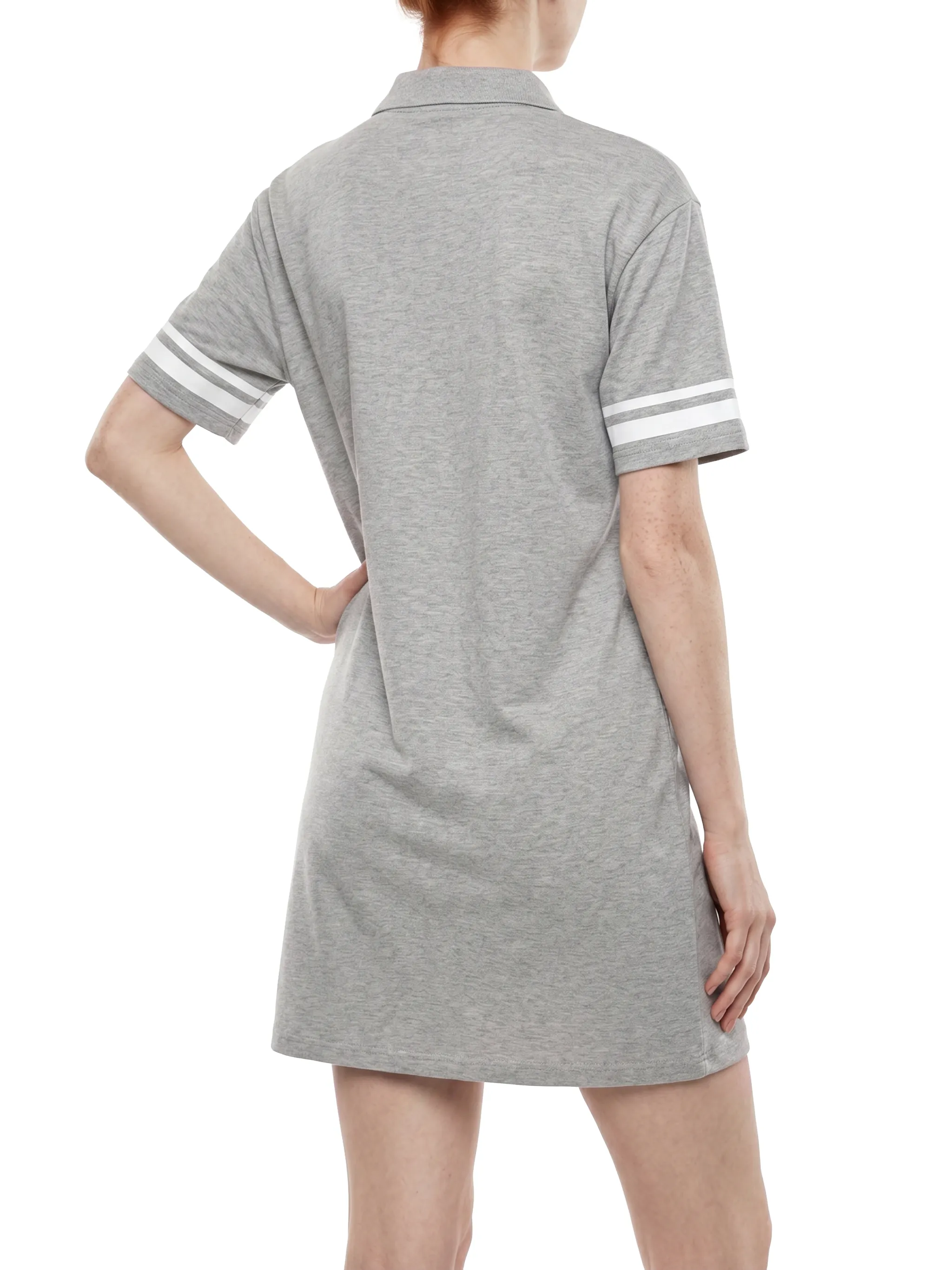 Women's Striped Color Block Polo Dress