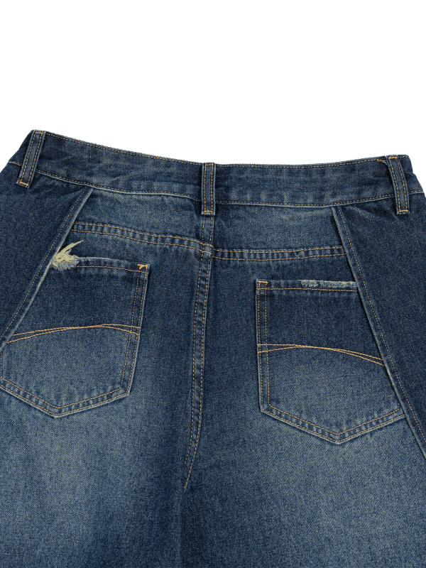 Men’s Wide Leg Denim Shorts