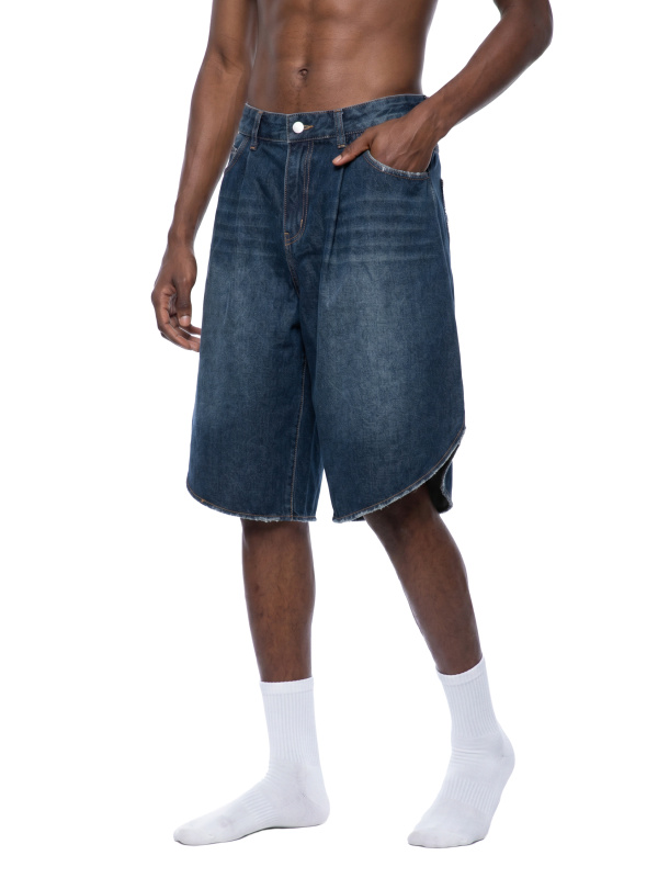 Men’s Wide Leg Denim Shorts