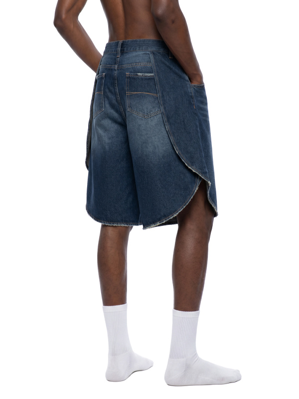 Men’s Wide Leg Denim Shorts