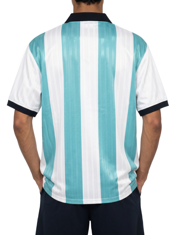 Unisex Boxy Striped Collared Soccer Jersey