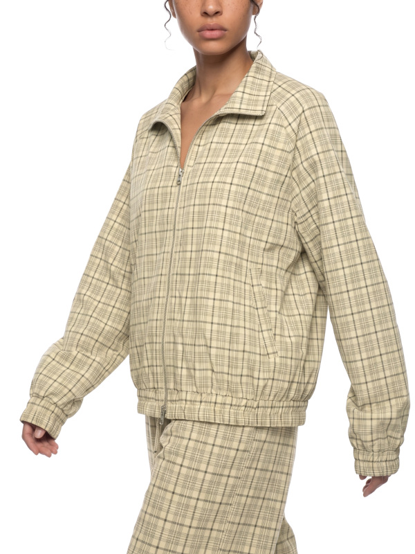 Unisex Plaid Full-Zip Track Jacket