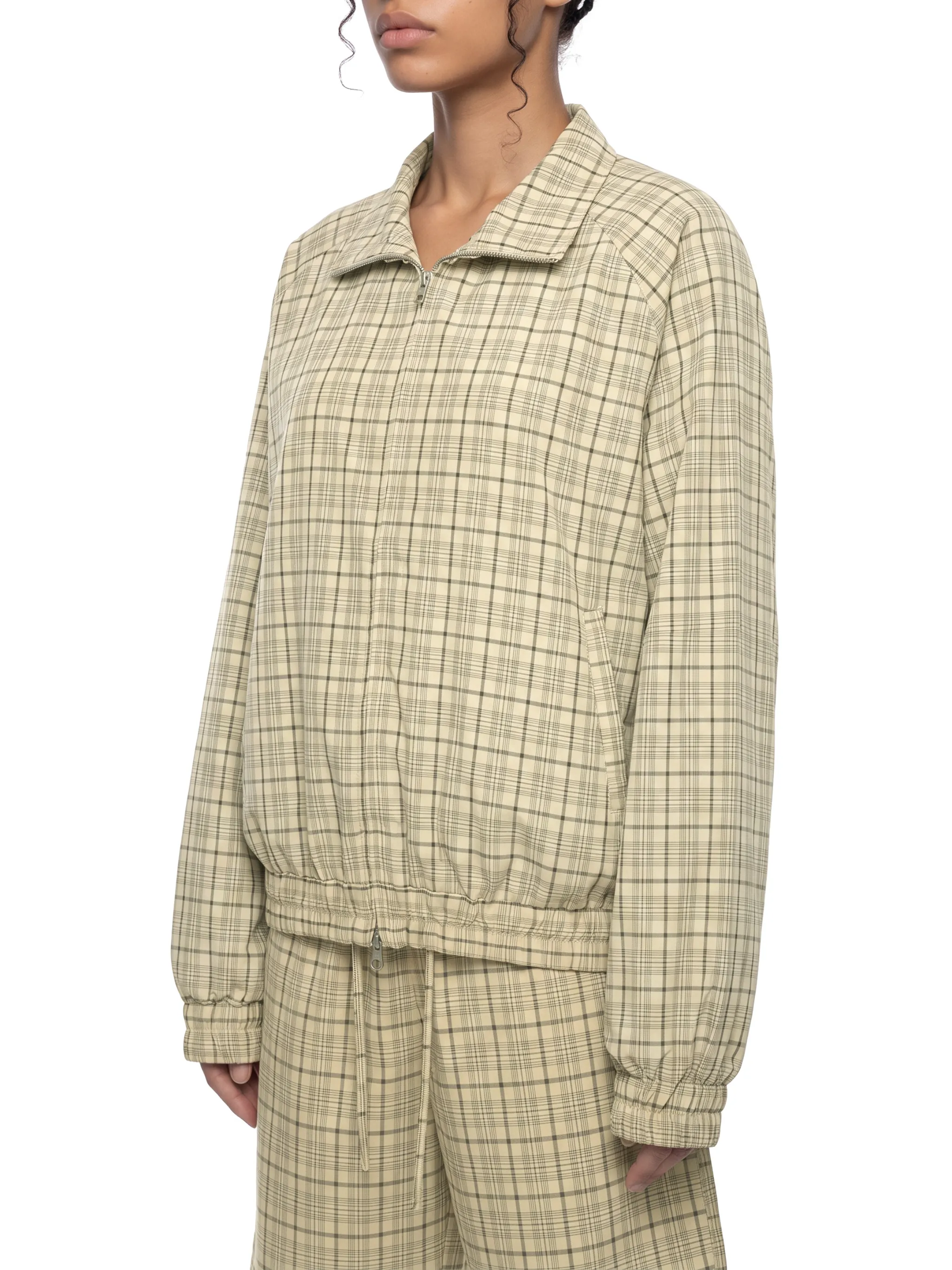 Unisex Plaid Full-Zip Track Jacket