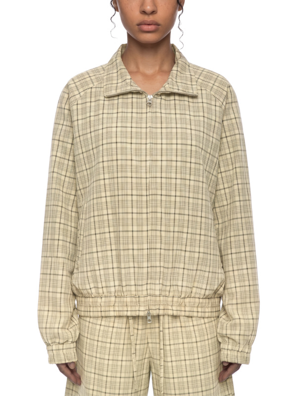 Unisex Plaid Full-Zip Track Jacket